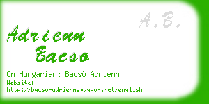 adrienn bacso business card